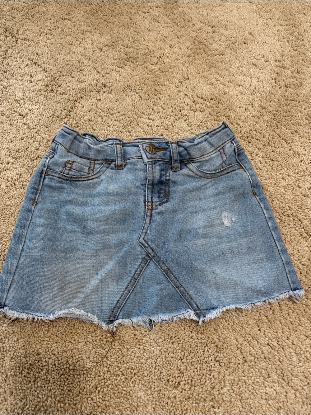Girls Tractr Light Blue Denim Skirt